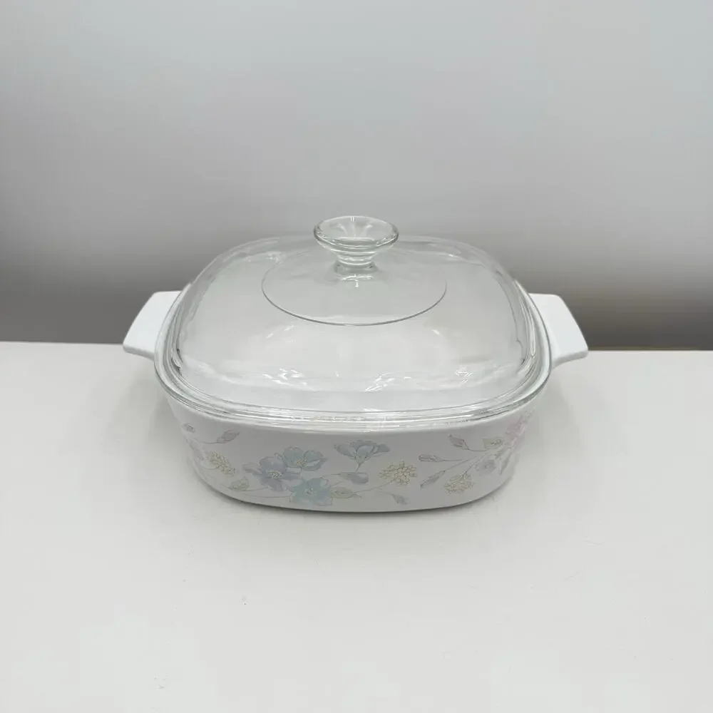 Corning Ware FLORAL PASTEL BOUQUET Casserole w/Lid‎ - 2.0 Qt A-2-B VGC